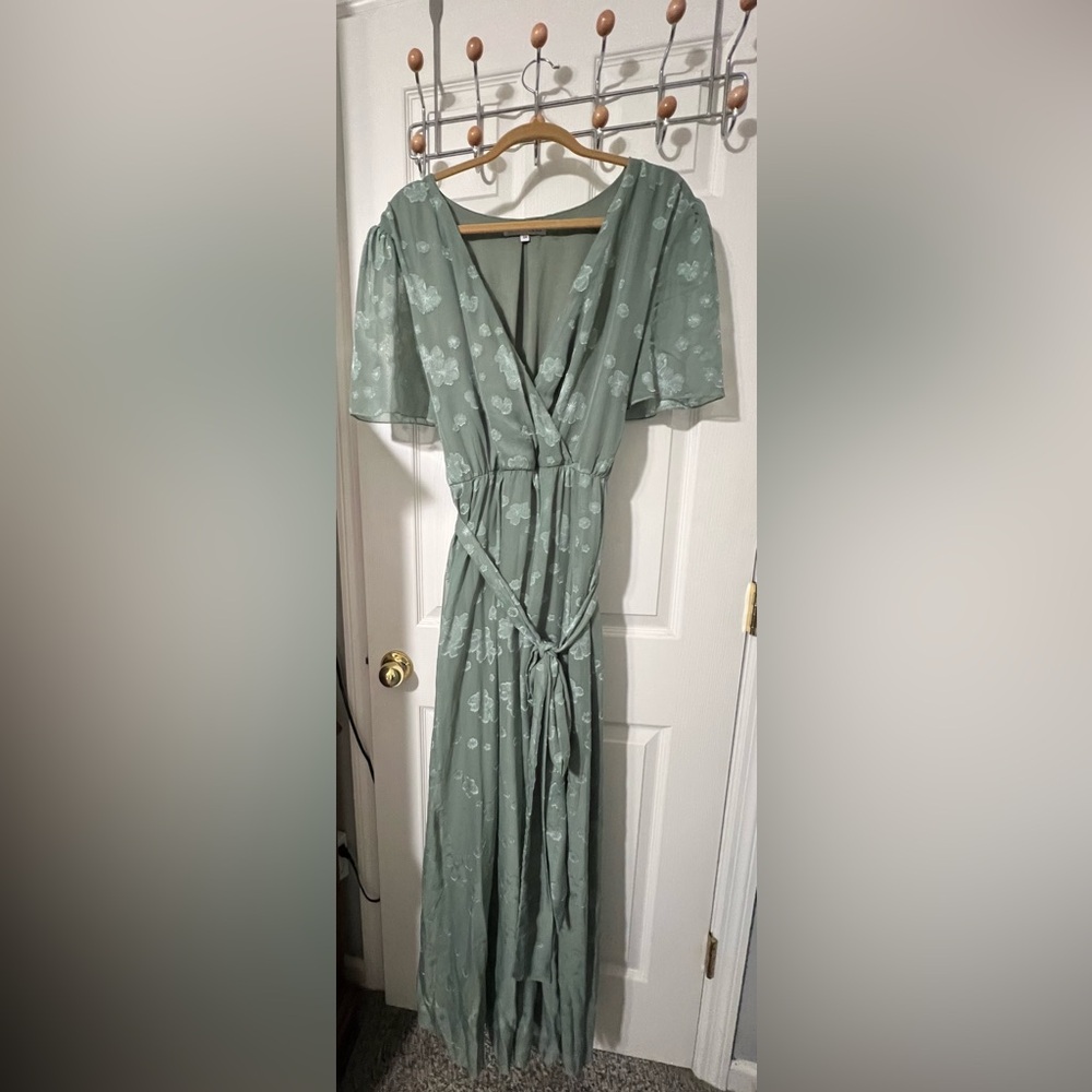 Baltic Born Sage Green Floral Maxi Dress